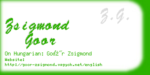 zsigmond goor business card